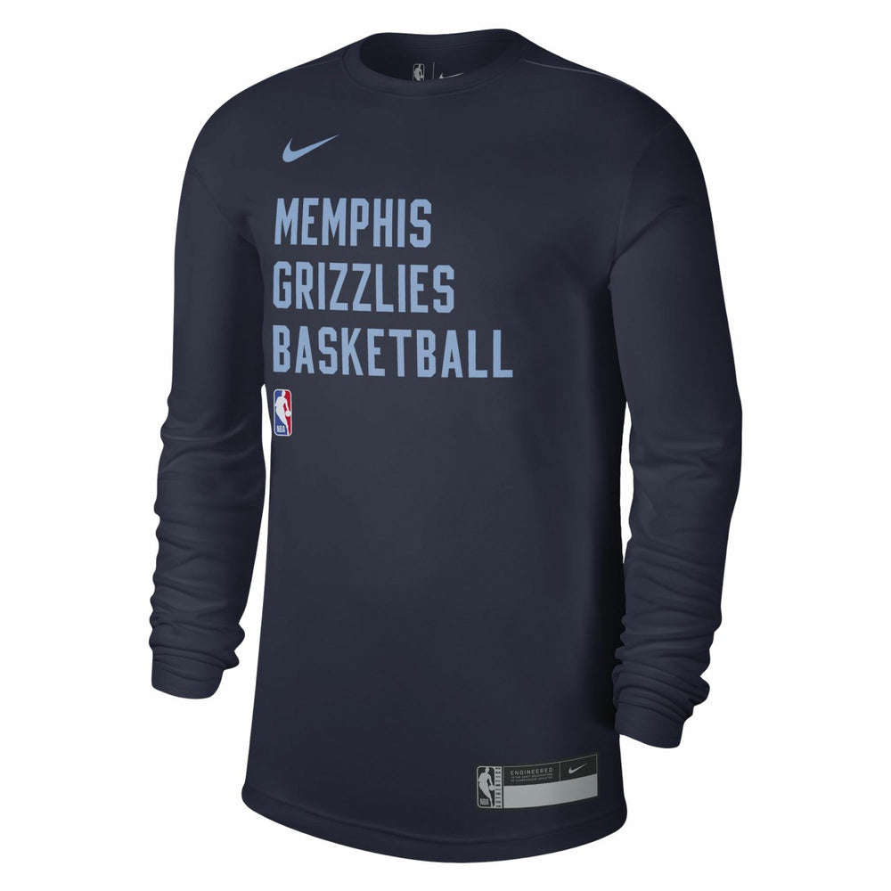 Memphis Grizzlies Unisex 2023/24 Legend On-Court Practice Long Sleeve T-Shirt - Navy discount