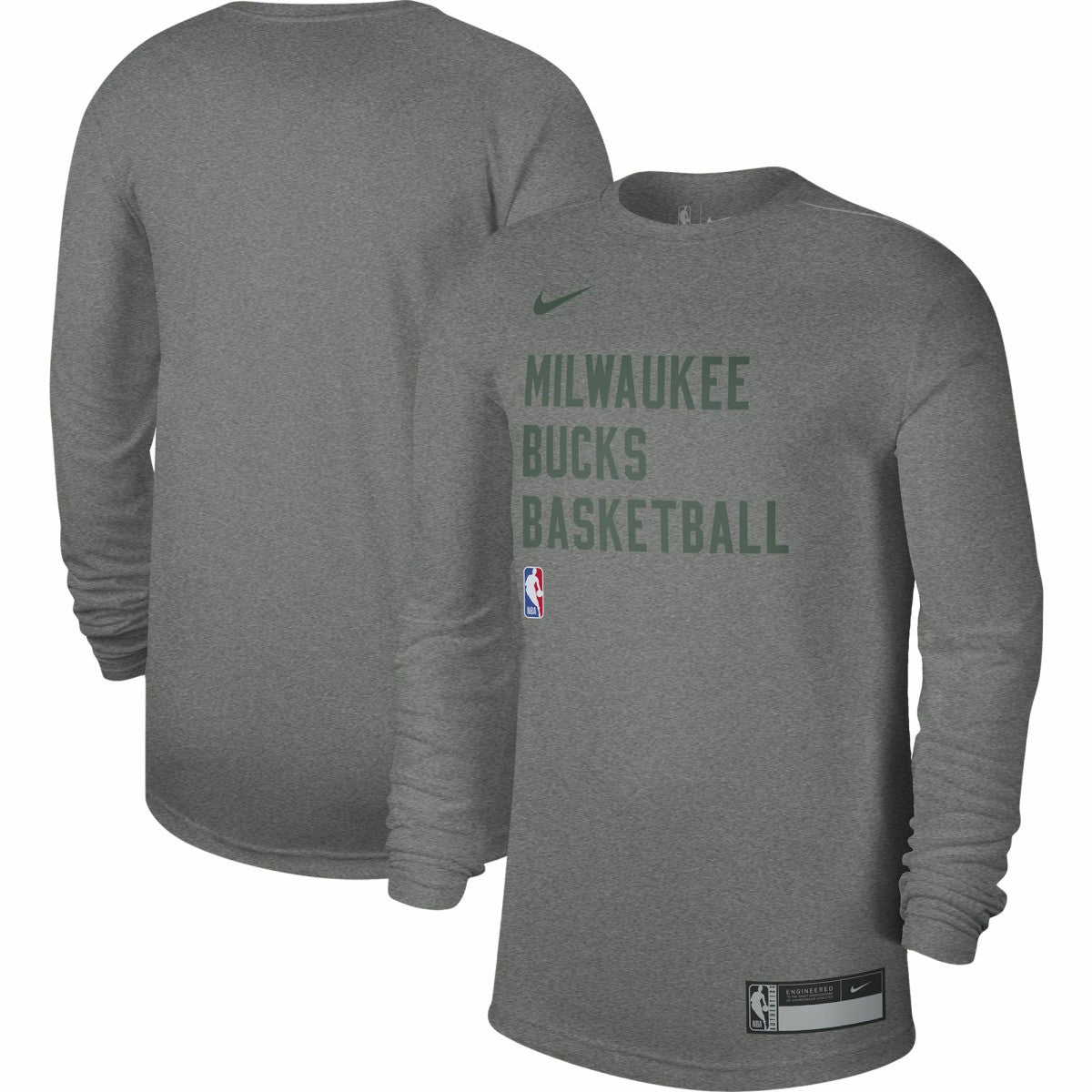 Milwaukee Bucks Unisex 2023/24 Legend On-Court Practice Long Sleeve T-Shirt - Heather Gray shop