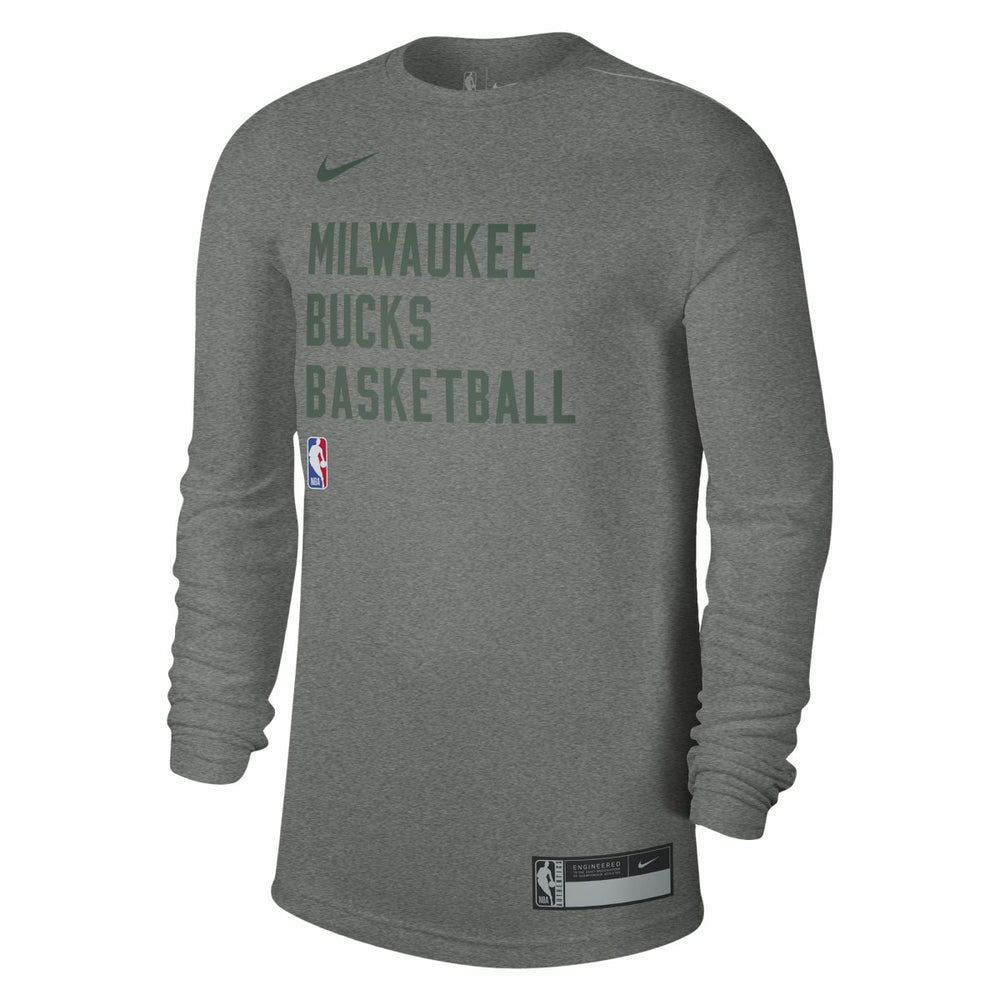Milwaukee Bucks Unisex 2023/24 Legend On-Court Practice Long Sleeve T-Shirt - Heather Gray shop