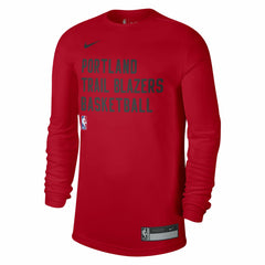 Portland Trail Blazers Unisex 2023/24 Legend On-Court Practice Long Sleeve T-Shirt - Red discount