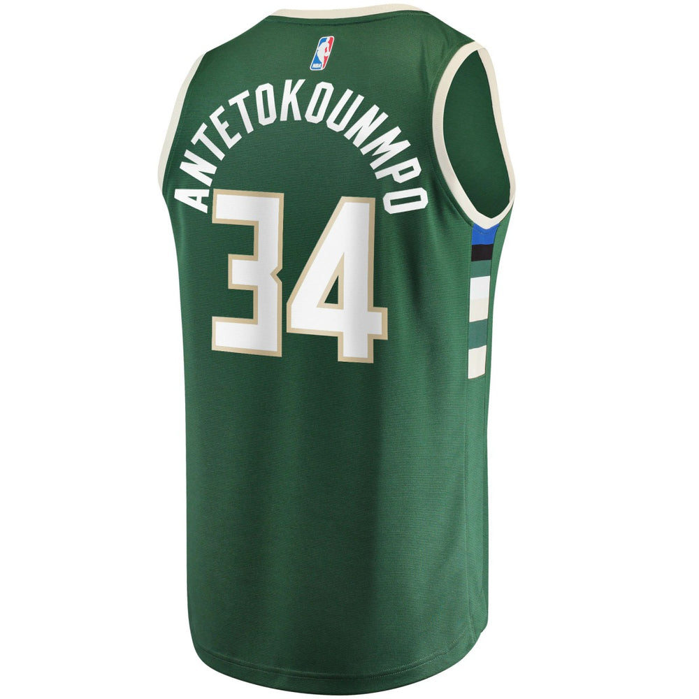 Giannis Antetokounmpo Milwaukee Bucks Big & Tall Fast Break Player Jersey - Hunter Green - Icon Edition online
