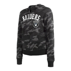 Las Vegas Raiders New Era Women's Camo Full-Zip Hoodie - Black for sale