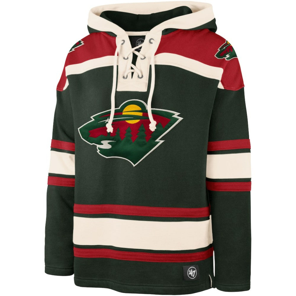 Kirill Kaprizov Minnesota Wild '47 Player Name & Number Lacer Pullover Hoodie - Green Hoodies