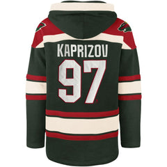 Kirill Kaprizov Minnesota Wild '47 Player Name & Number Lacer Pullover Hoodie - Green Hoodies