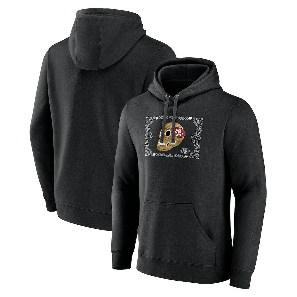 San Francisco 49ers Sugar Skull Pullover Hoodie - Black online