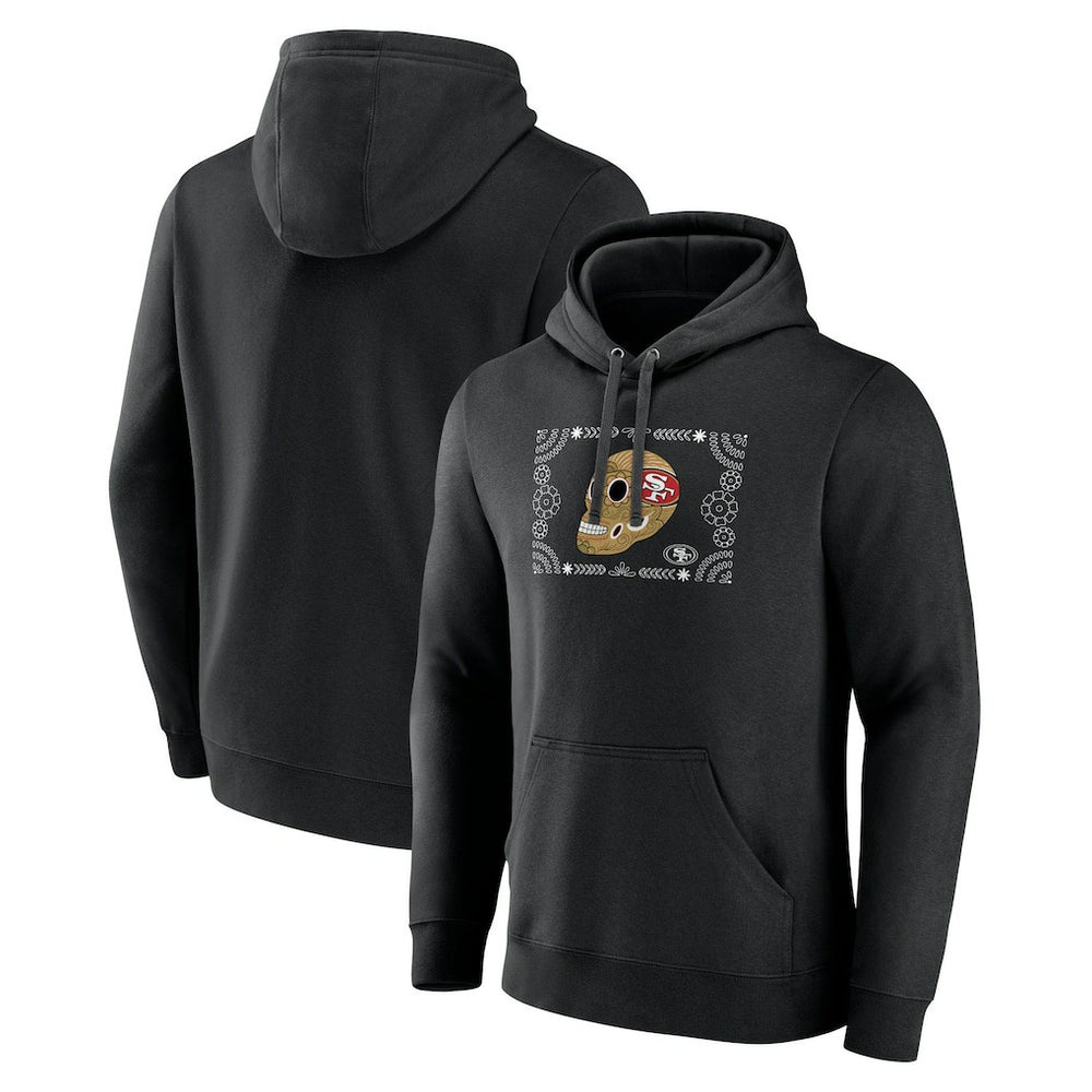 San Francisco 49ers Sugar Skull Pullover Hoodie - Black online
