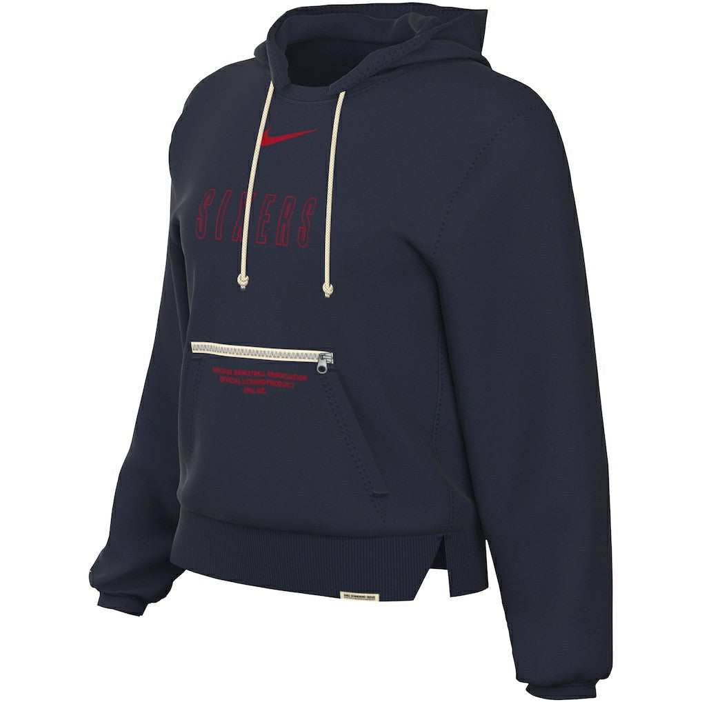 Philadelphia 76ers Women's Courtside Standard Issue Performance Pullover Hoodie - Navy outlet