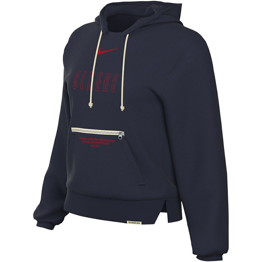 Philadelphia 76ers Women's Courtside Standard Issue Performance Pullover Hoodie - Navy outlet