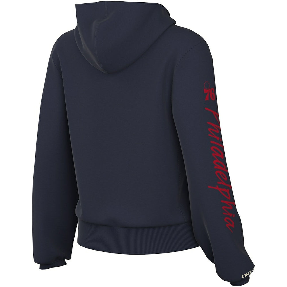 Philadelphia 76ers Women's Courtside Standard Issue Performance Pullover Hoodie - Navy outlet