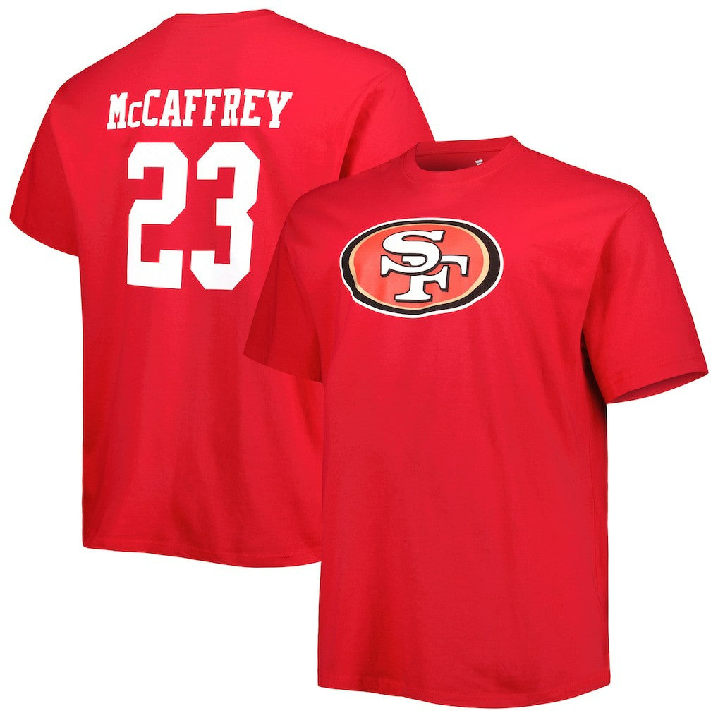 Christian McCaffrey San Francisco 49ers Big & Tall Player Name & Number T-Shirt - Scarlet discount