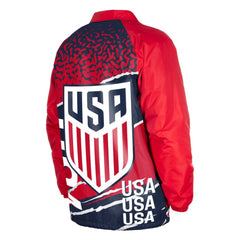 USMNT 5th & Ocean by New Era Throwback Coaches Raglan Full-Snap Jacket - Navy online