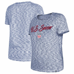 USWNT 5th & Ocean by New Era Women's Active Space Dye Jersey T-Shirt - Navy for sale