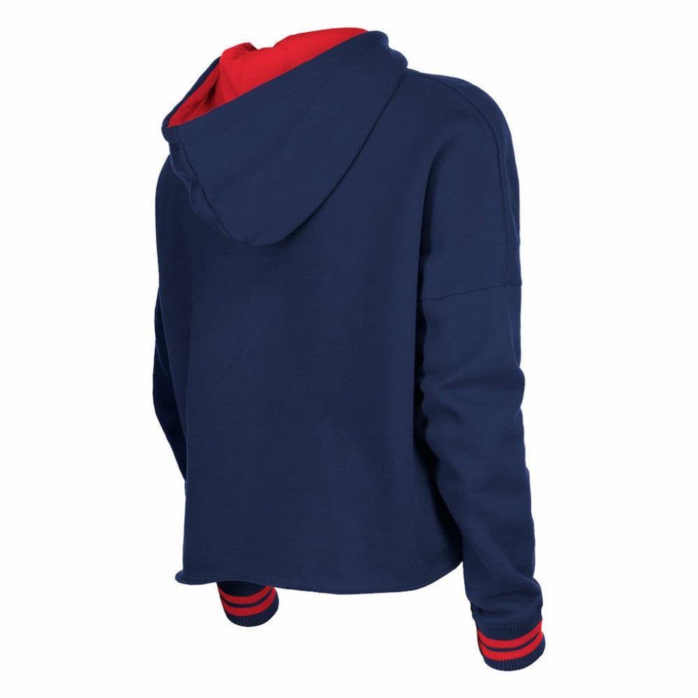 USWNT 5th & Ocean by New Era Women's Athleisure Cropped Fleece Pullover Hoodie - Navy shop