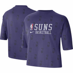 Phoenix Suns Women's Allover NBA Logo Boxy T-Shirt - Purple outlet