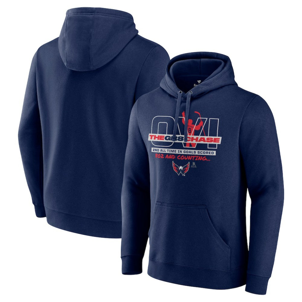 Alexander Ovechkin Washington Capitals GR8 Chase Pullover Hoodie - Navy Hoodies