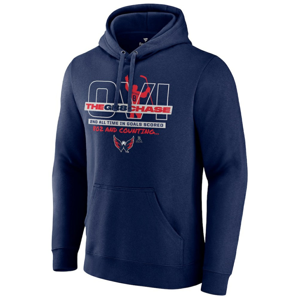 Alexander Ovechkin Washington Capitals GR8 Chase Pullover Hoodie - Navy Hoodies