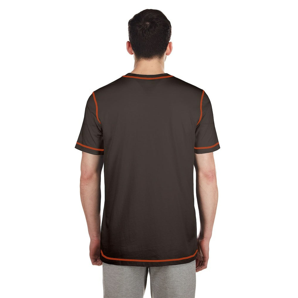 Cleveland Browns New Era Third Down Puff Print T-Shirt - Brown on sale