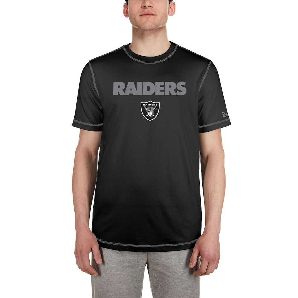 Las Vegas Raiders New Era Third Down Puff Print T-Shirt - Black cheap