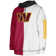 Washington Commanders New Era Third Down Split Raglan Pullover Hoodie - Burgundy/White discount