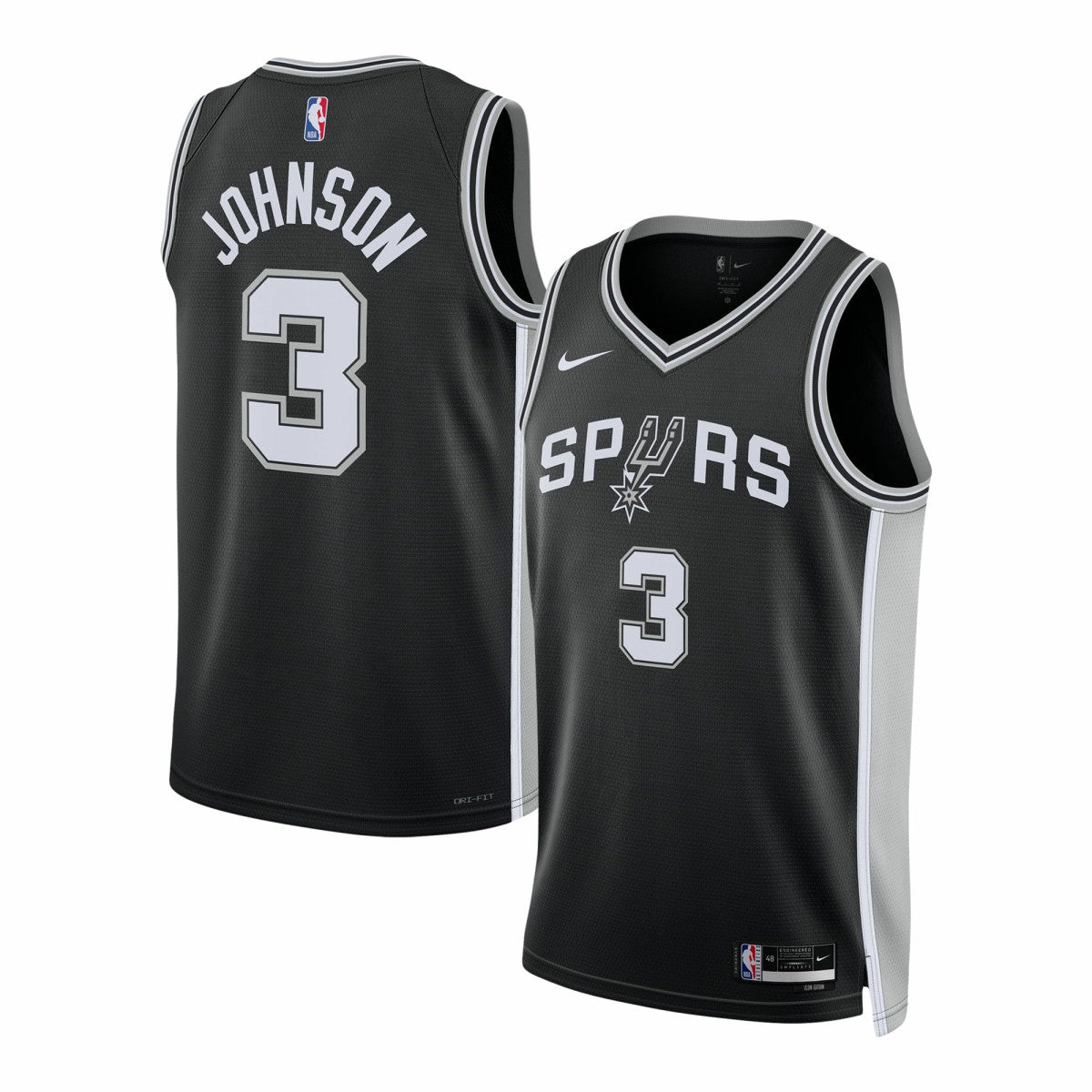 Keldon Johnson San Antonio Spurs Unisex Swingman Jersey - Icon Edition - Black discount