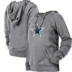Dallas Cowboys New Era Women's Floral Raglan Pullover Hoodie - Gray sale