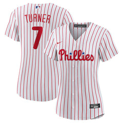 Trea Turner Philadelphia Phillies Women's Home Replica Player Jersey White