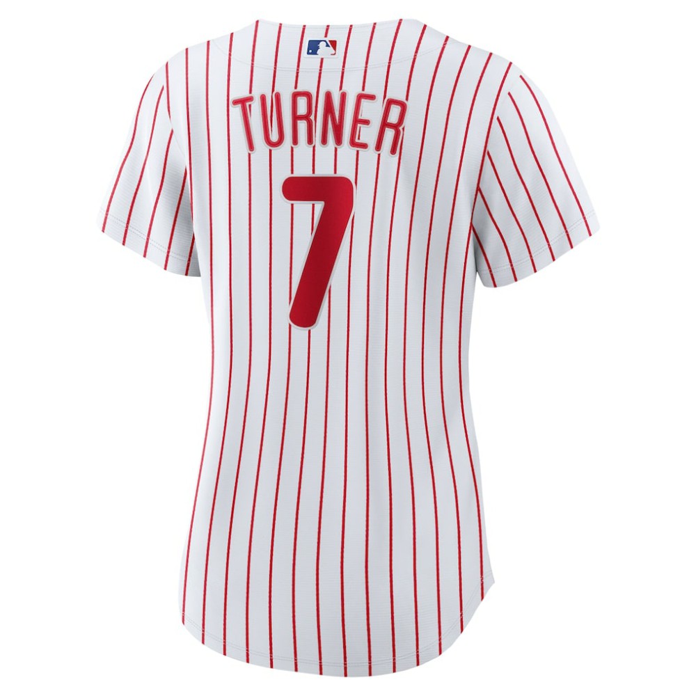Trea Turner Philadelphia Phillies Women's Home Replica Player Jersey White