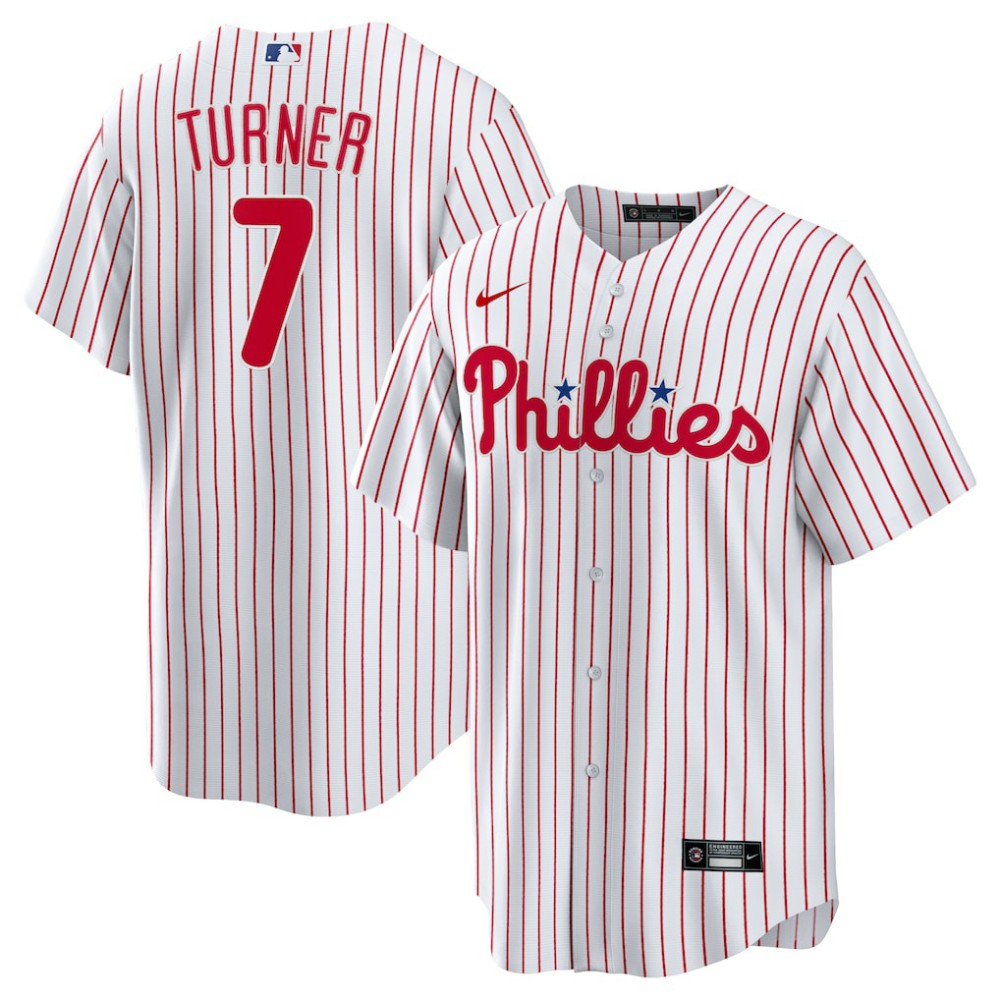 Trea Turner Philadelphia Phillies Home Replica Player Jersey White