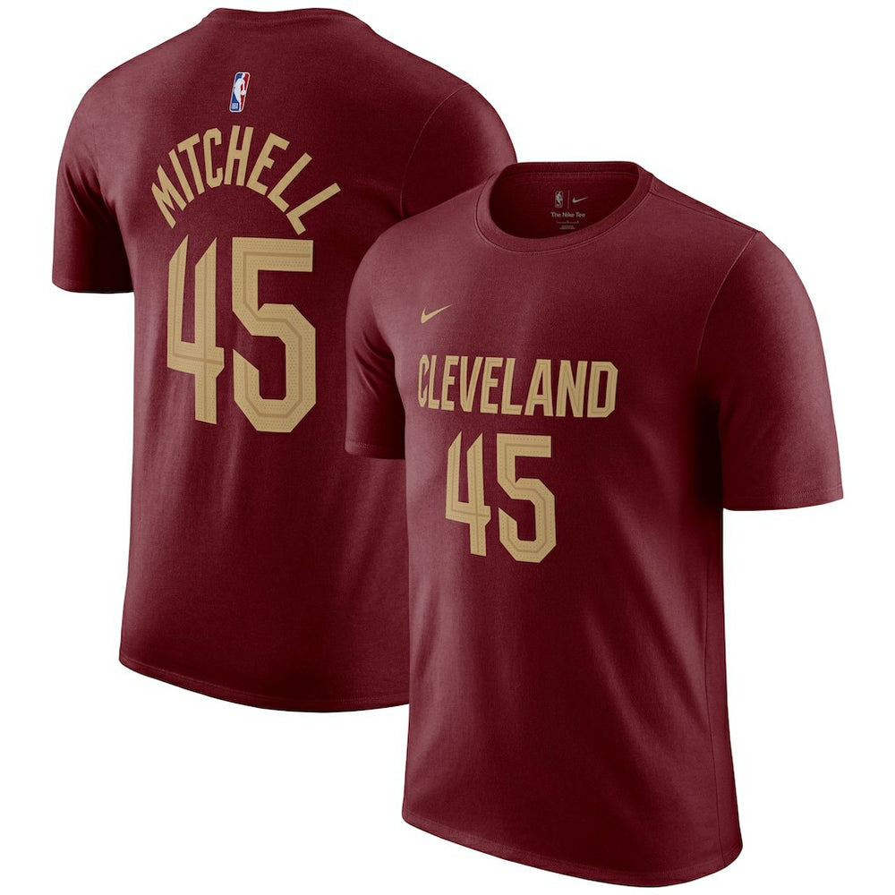 Donovan Mitchell Cleveland Cavaliers Icon 2022/23 Name & Number T-Shirt sale - Burgundy shop