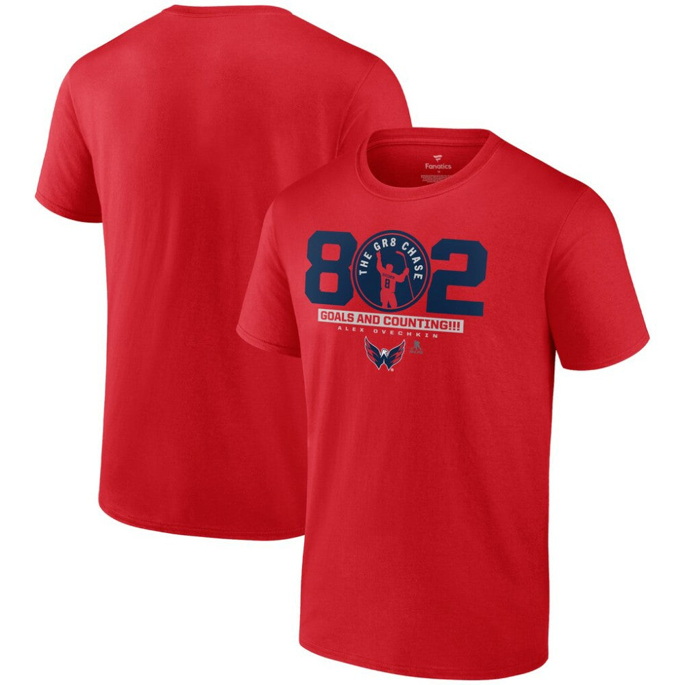 Alexander Ovechkin Washington Capitals Fanatics The Gr8 Chase T-Shirt - Red T-shirts