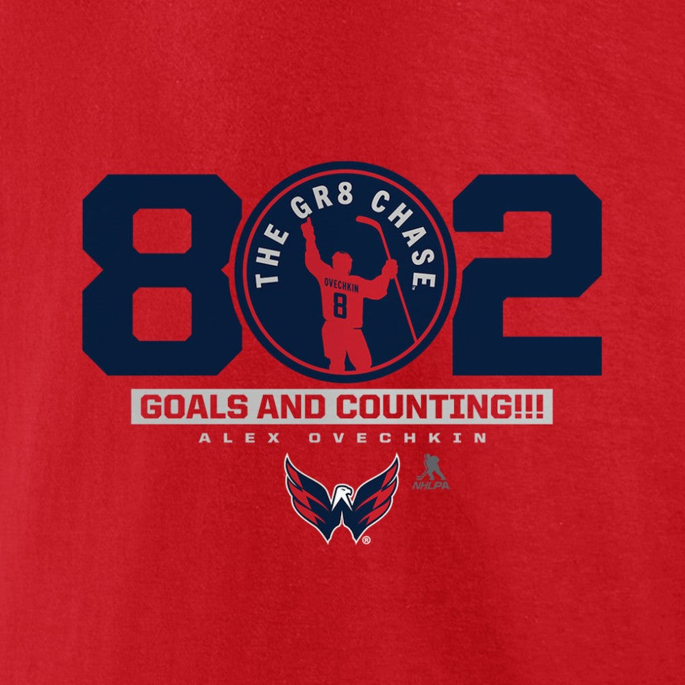 Alexander Ovechkin Washington Capitals Fanatics The Gr8 Chase T-Shirt - Red T-shirts