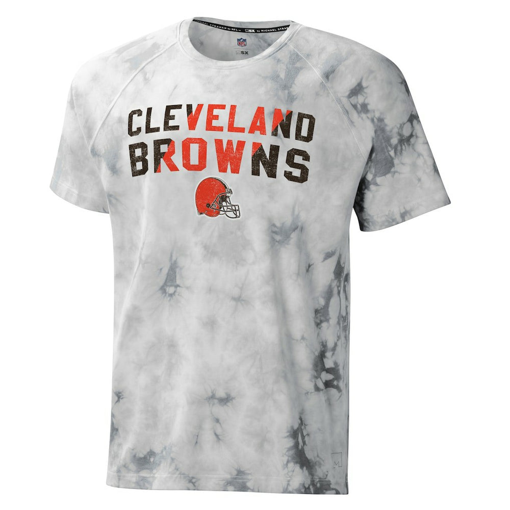Cleveland Browns MSX by Michael Strahan Resolution Tie-Dye Raglan T-Shirt - Gray online