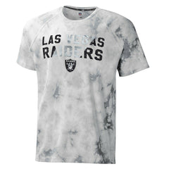 Las Vegas Raiders MSX by Michael Strahan Resolution Tie-Dye Raglan T-Shirt - Gray cheap
