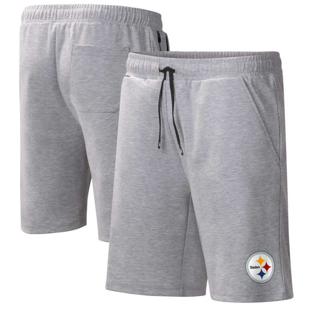 Pittsburgh Steelers MSX by Michael Strahan Trainer Shorts - Heather Gray discount