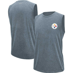 Pittsburgh Steelers MSX by Michael Strahan Warm Up Sleeveless T-Shirt - Gray cheap
