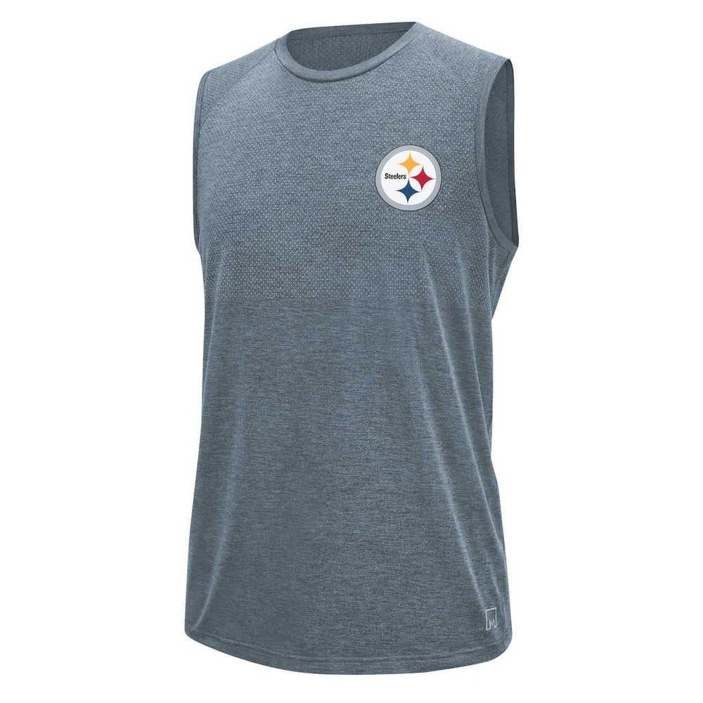Pittsburgh Steelers MSX by Michael Strahan Warm Up Sleeveless T-Shirt - Gray cheap
