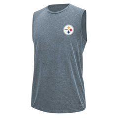 Pittsburgh Steelers MSX by Michael Strahan Warm Up Sleeveless T-Shirt - Gray cheap
