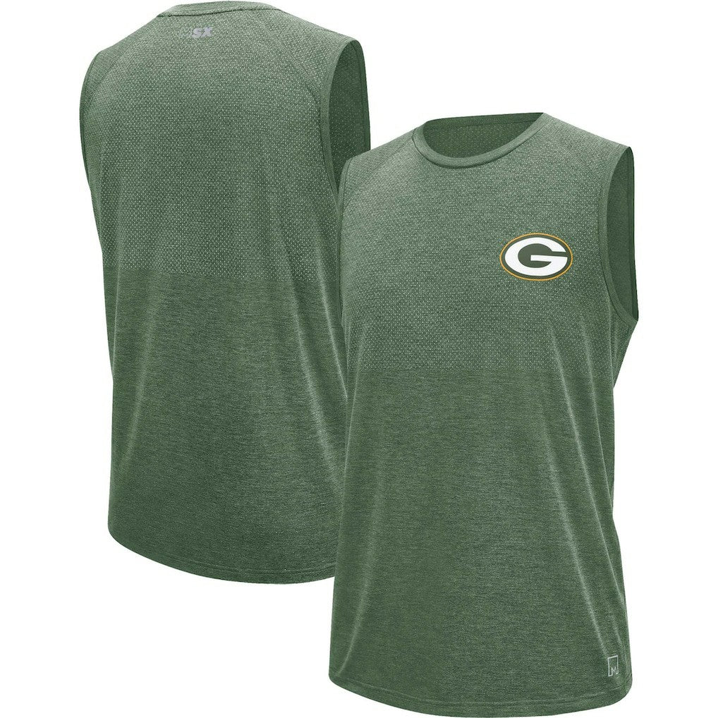 Green Bay Packers MSX by Michael Strahan Warm Up Sleeveless T-Shirt - Green on sale