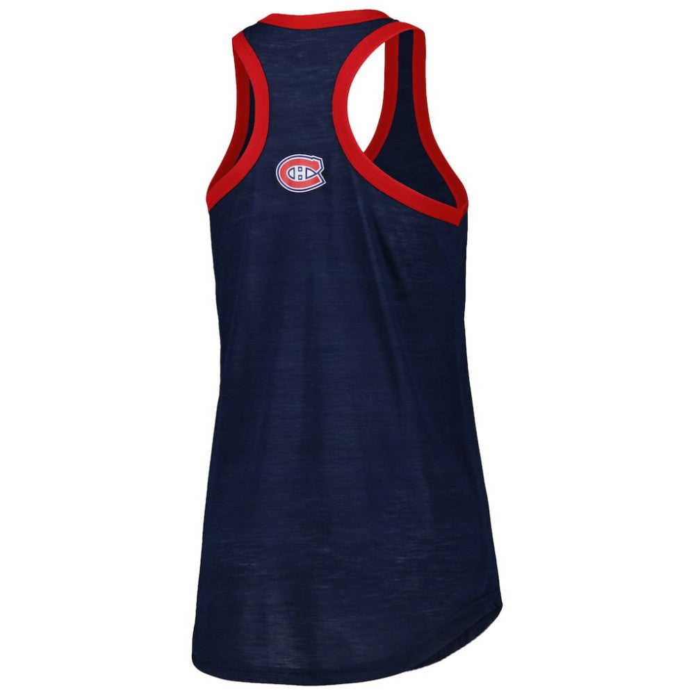 Montreal Canadiens G-III 4Her by Carl Banks Women's First Base Racerback Scoop Neck Tank Top - Navy Tank Top