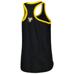 Pittsburgh Penguins G-III 4Her by Carl Banks Women's First Base Racerback Scoop Neck Tank Top - Black Tank Top