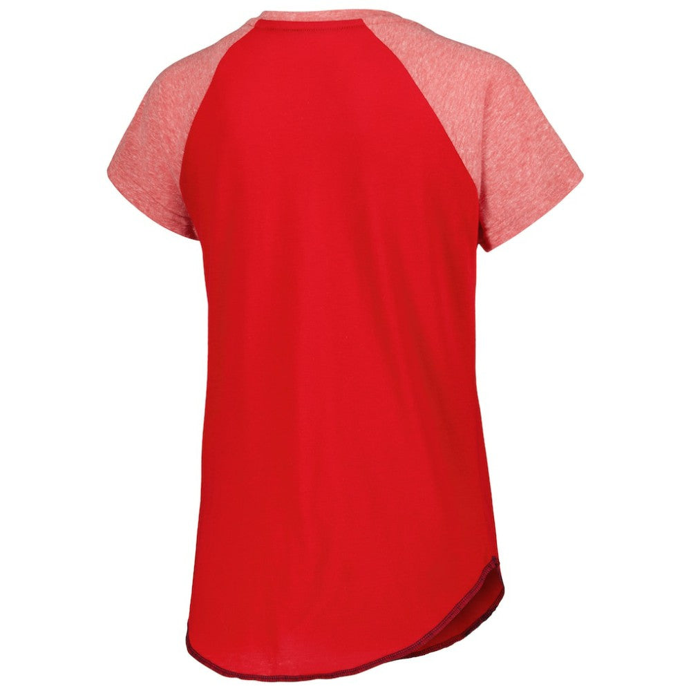 Washington Capitals Starter Women's Grand Slam Raglan Notch Neck T-Shirt - Red T-shirts