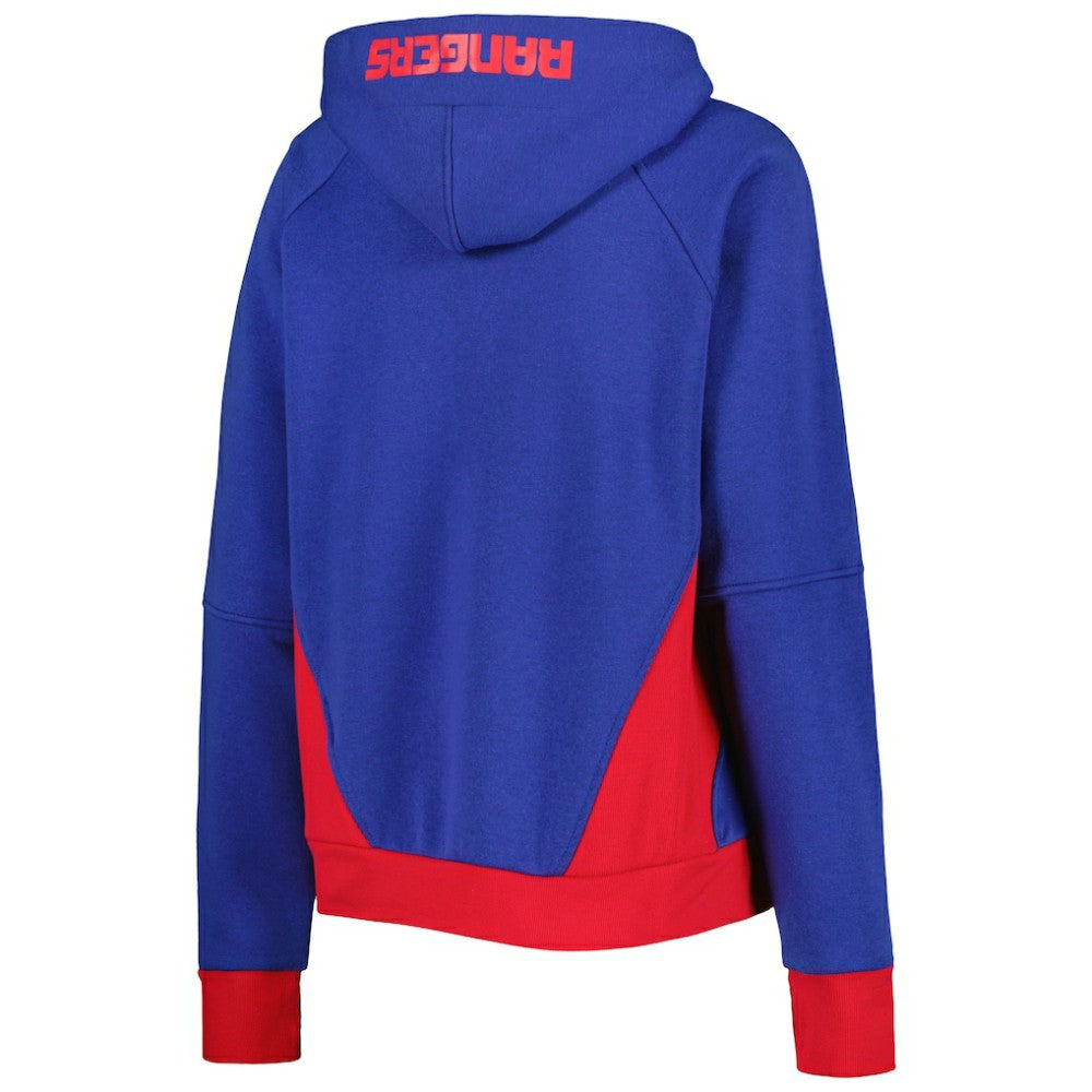 New York Rangers Starter Women's Wishbone Half-Zip Hoodie - Blue Hoodies