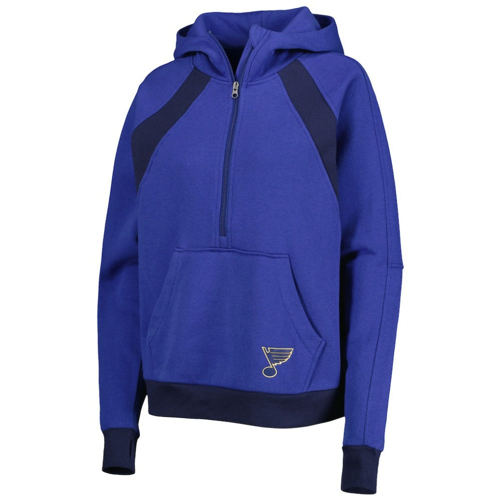 St. Louis Blues Starter Women's Wishbone Half-Zip Hoodie - Blue Hoodies