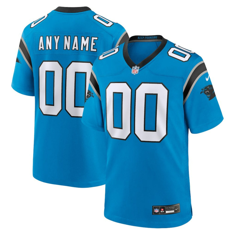 Carolina Panthers Alternate Custom Game Jersey - Blue sale