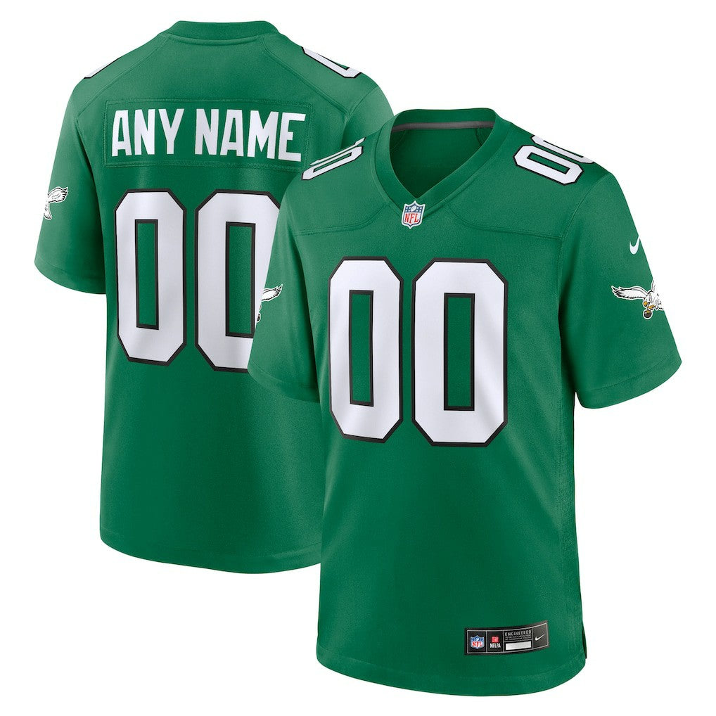 Philadelphia Eagles Alternate Custom Game Jersey - Kelly Green cheap