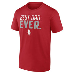 Houston Rockets Best Dad Ever Logo T-Shirt - Red on sale