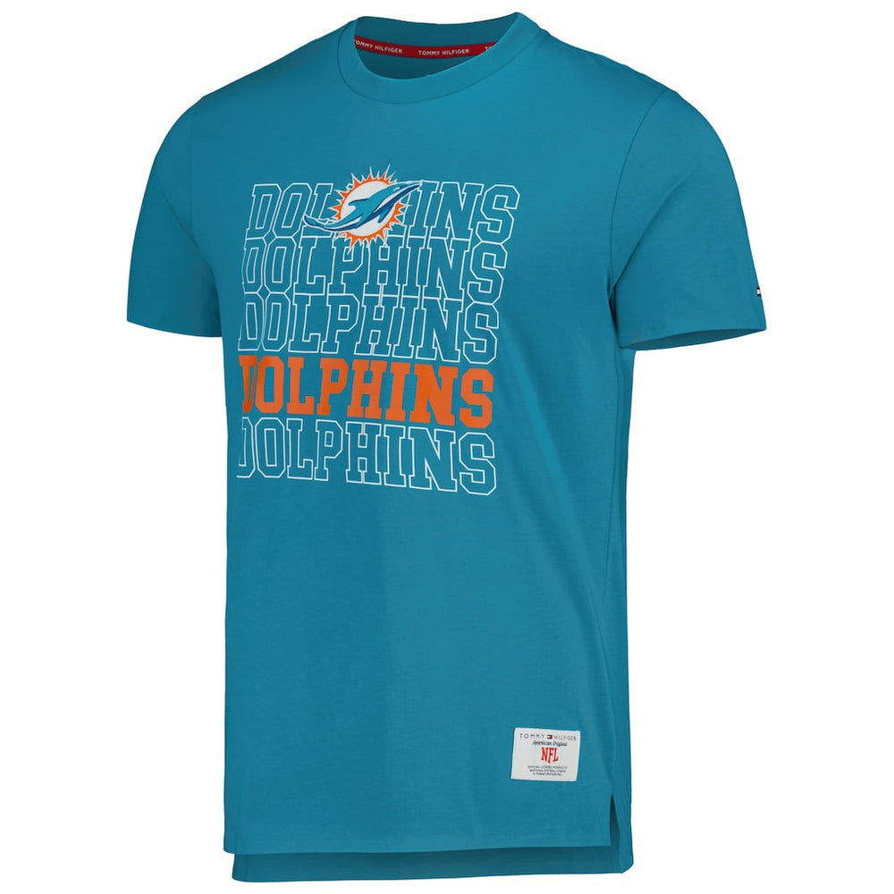 Miami Dolphins Tommy Hilfiger Liam T-Shirt - Aqua sale
