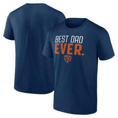 Chicago Bears Best Dad Ever Team T-Shirt - Navy sale