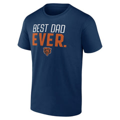 Chicago Bears Best Dad Ever Team T-Shirt - Navy sale