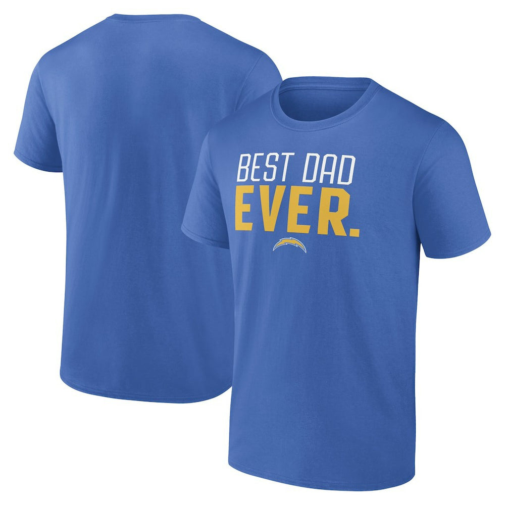 Los Angeles Chargers Best Dad Ever Team T-Shirt - Powder Blue cheap